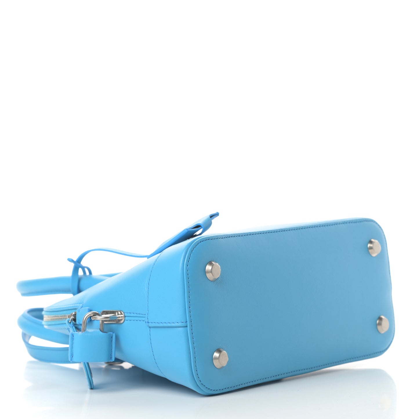 Soft Calfskin Puppy And Kitten S Ville Top Handle Bag Bleu Turquoise