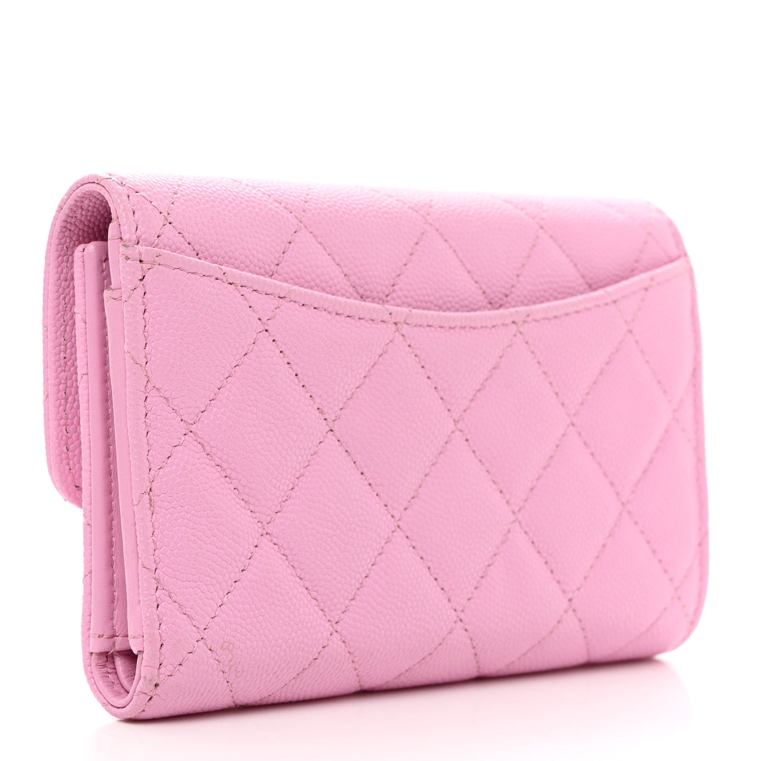 Chanel Caviar Quilted Medium Flap Wallet Pink 3 of 9