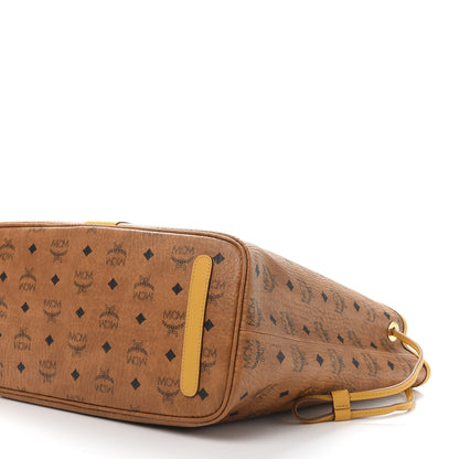 MCM Visetos Medium Liz Reversible Shopper Tote Cognac Yellow 8 of 18