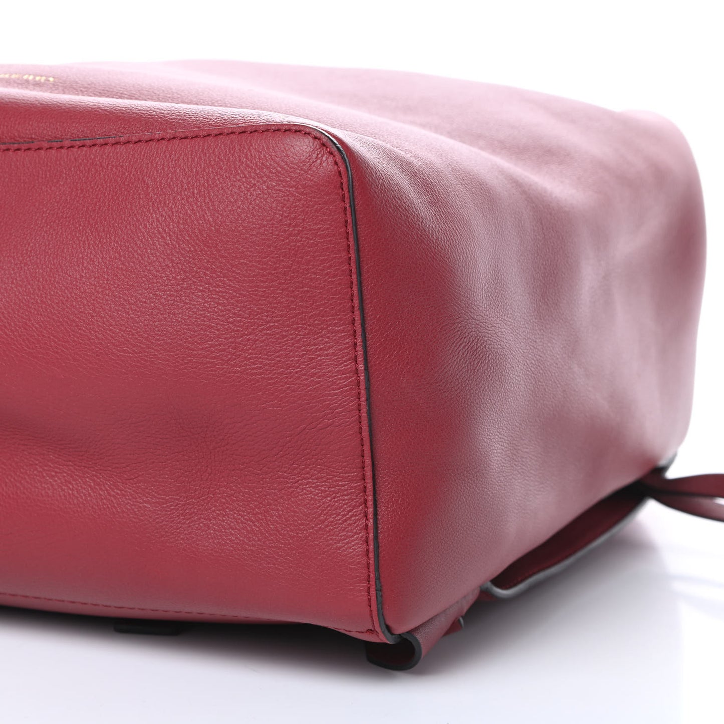 Calfskin Grommet Detail Backpack Crimson
