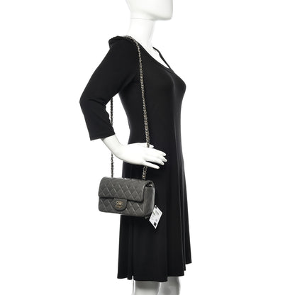 Chanel Lambskin Quilted Mini Rectangular Flap Grey 2 of 11