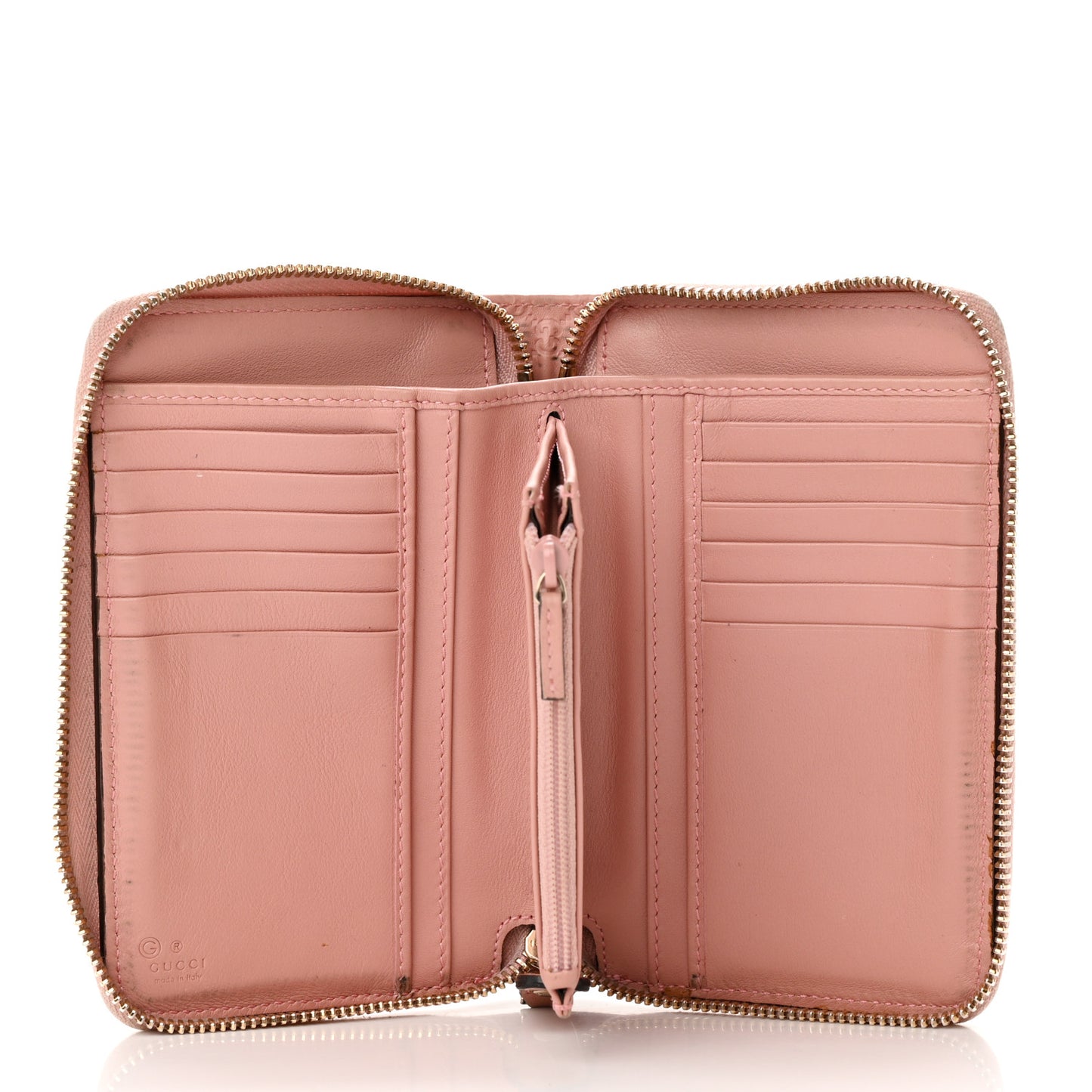 Soft Microguccissima Zip Around Organizer Wallet Soft Pink