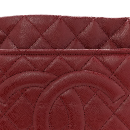 Chanel Caviar Quilted Timeless CC Soft Tote Dark Red 8 of 10