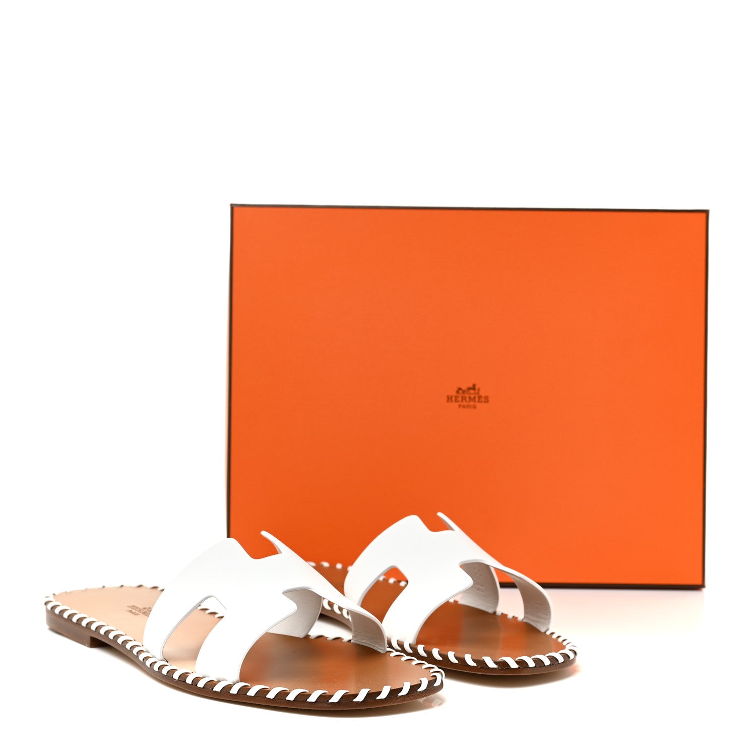 Hermes Calfskin Braided Oran Sandals 39 White 14 of 14