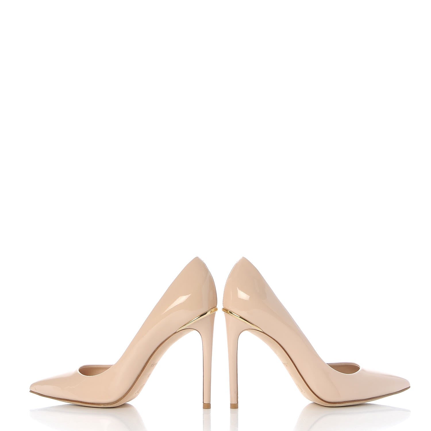 Louis Vuitton Patent Calfskin Eyeline Pumps 38 Nude 5 of 11