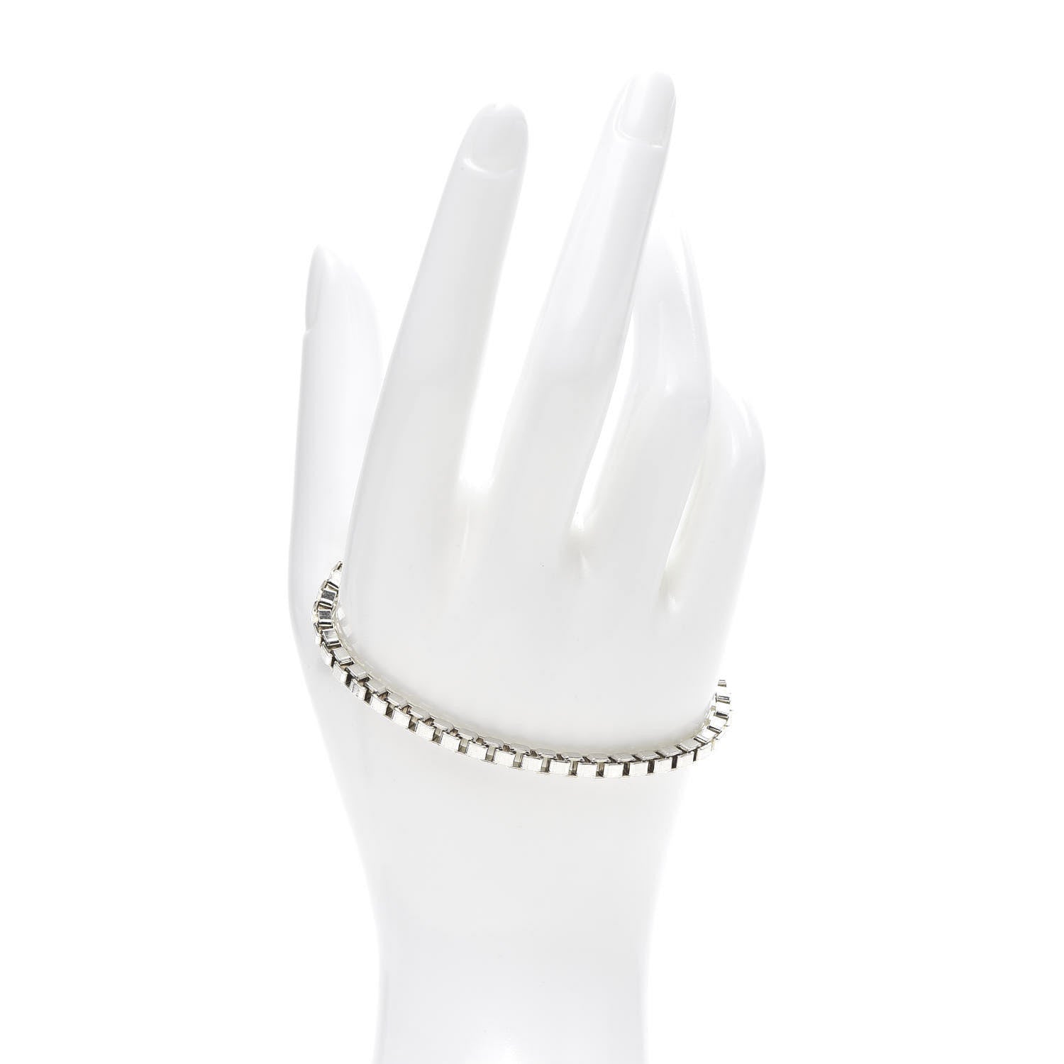 Tiffany Sterling Silver 4mm Venetian Link Bracelet 2 of 5