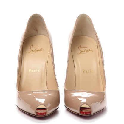 Christian Louboutin Patent Tibur 100 Pumps 36 Nude 2 of 8