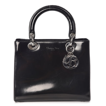 Christian Dior Patent Medium Lady Dior Black 1 of 9
