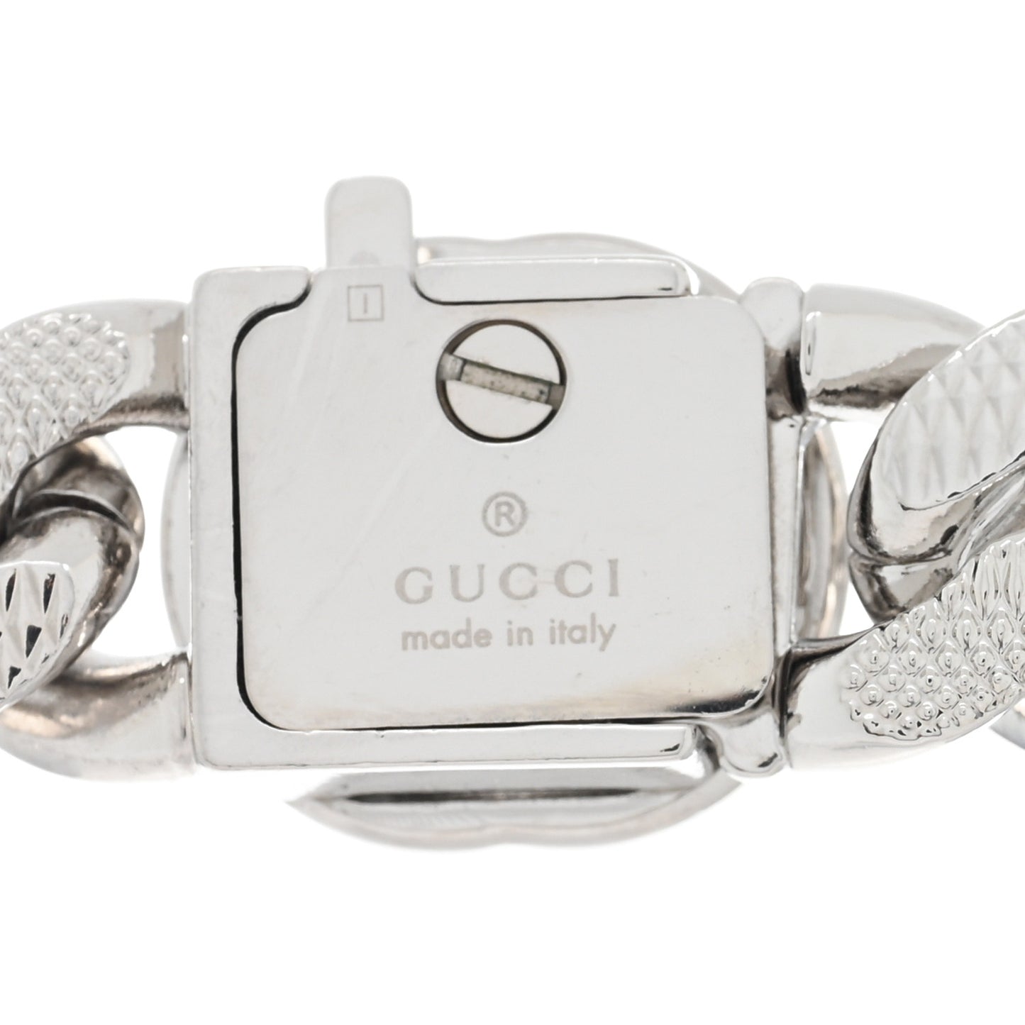 Palladium Script Logo Interlocking Chain Necklace