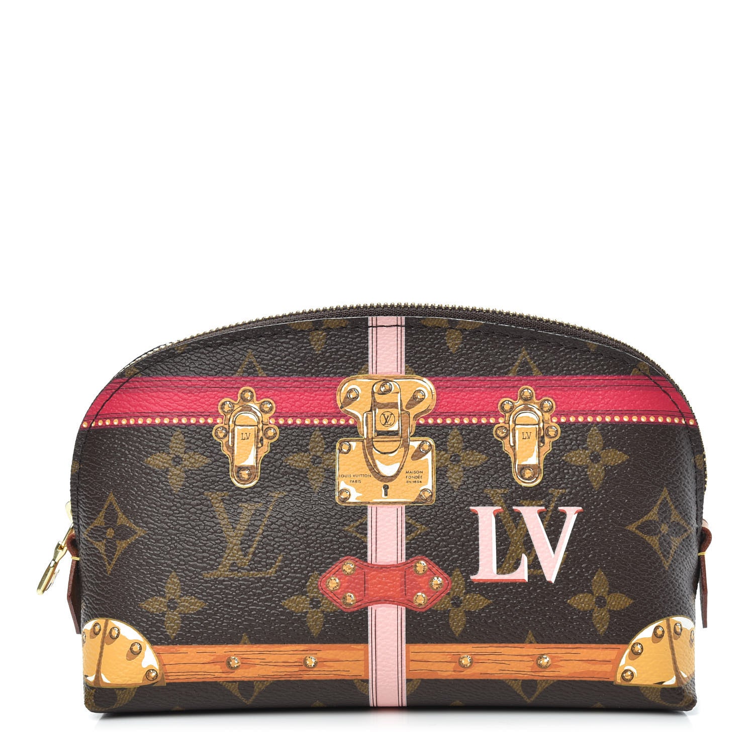 Louis Vuitton Monogram Summer Trunks Cosmetic Pouch PM 1 of 9