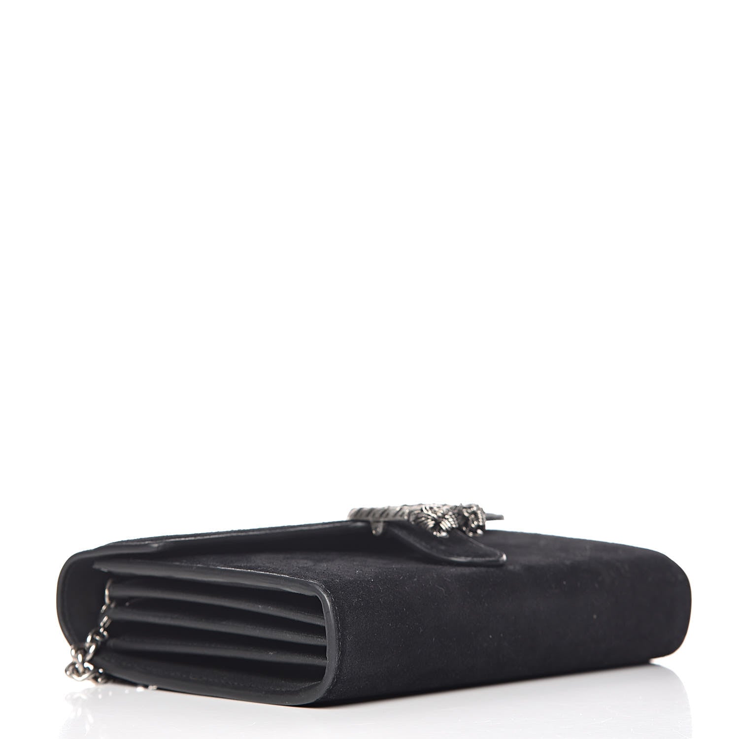 Gucci Suede Mini Dionysus Chain Wallet Black 4 of 9