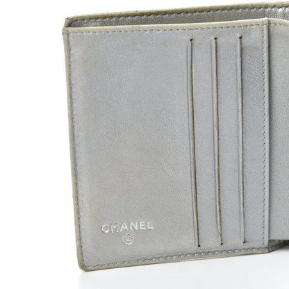 Chanel Lambskin Camellia Embossed French Wallet Black 6 of 7