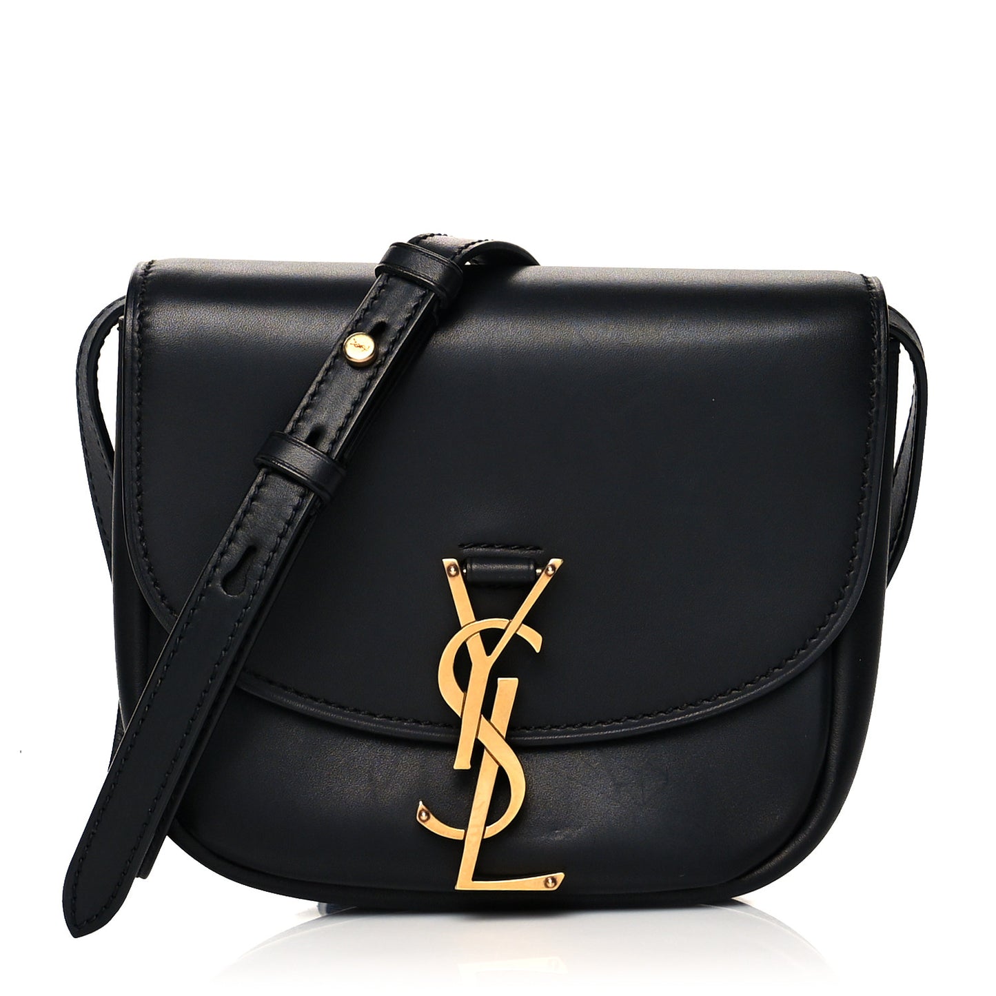 Smooth Calfskin Classic Monogram Small Kaia Satchel Black