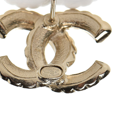 Chanel Pearl Queen of France CC Earrings Gold 4 of 5