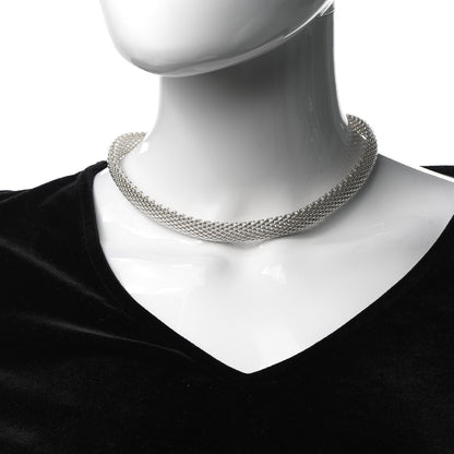 Tiffany Sterling Silver Somerset Mesh Necklace 2 of 7