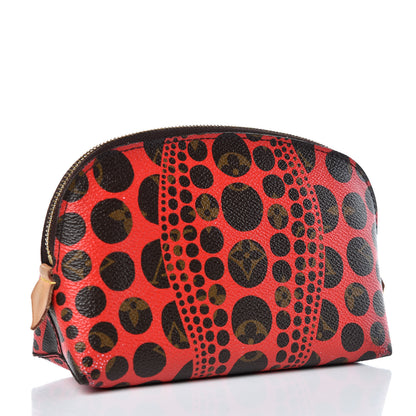 Louis Vuitton Monogram Kusama Pumpkin Dots Cosmetic Pouch Red 3 of 11