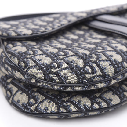 Christian Dior Oblique Saddle Bag Blue 8 of 11