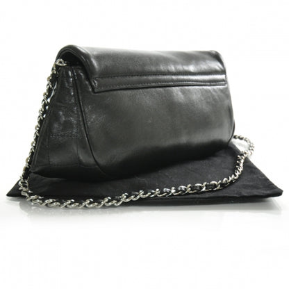 Chanel Lambskin Half Moon Wallet On Chain Bag Black 3 of 11