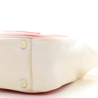 Chanel Canvas CC Handbag Pink White 10 of 13