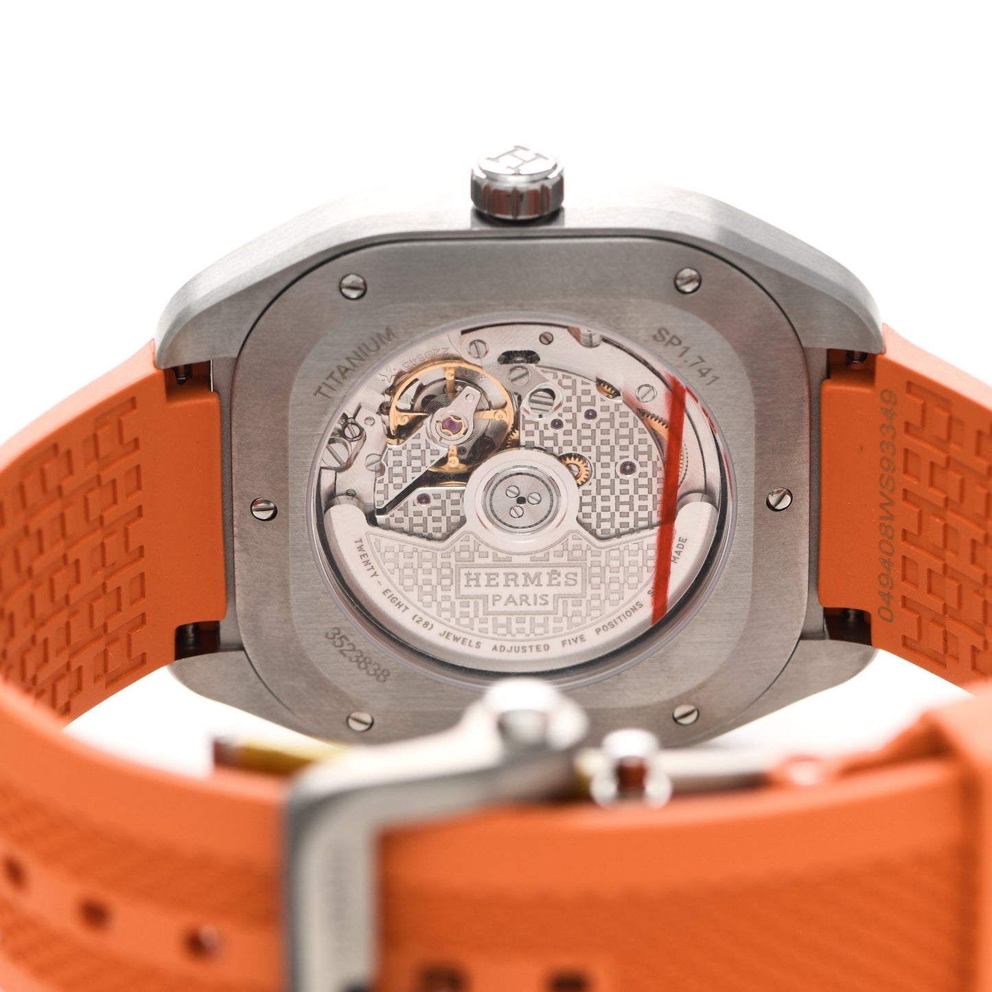 Titanium Rubber 39mm H08 Automatic Watch Orange
