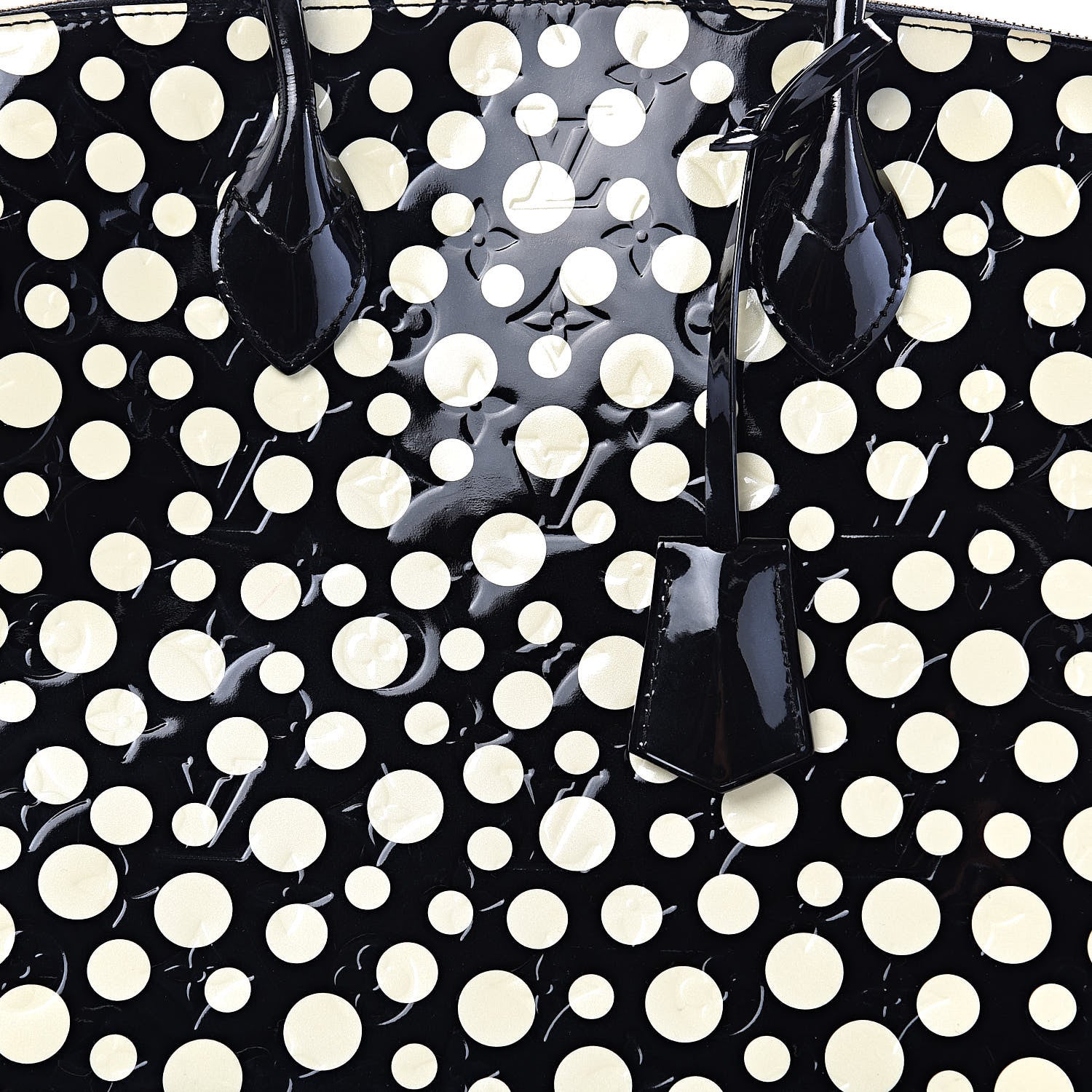 Louis Vuitton Vernis Kusama Infinity Dots Lockit MM Black 11 of 11