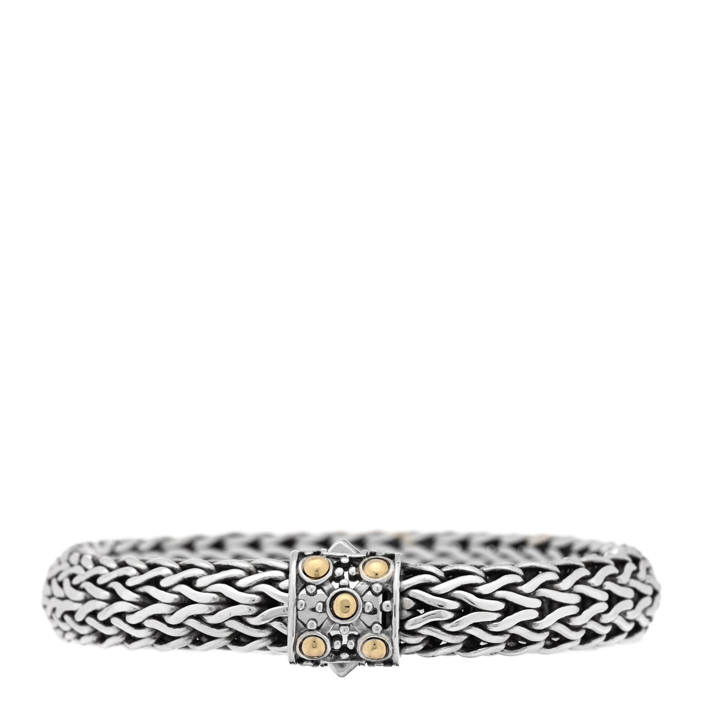 Sterling Silver 18K Yellow Gold 10mm Jaisalmer Classic Chain Dot Bracelet