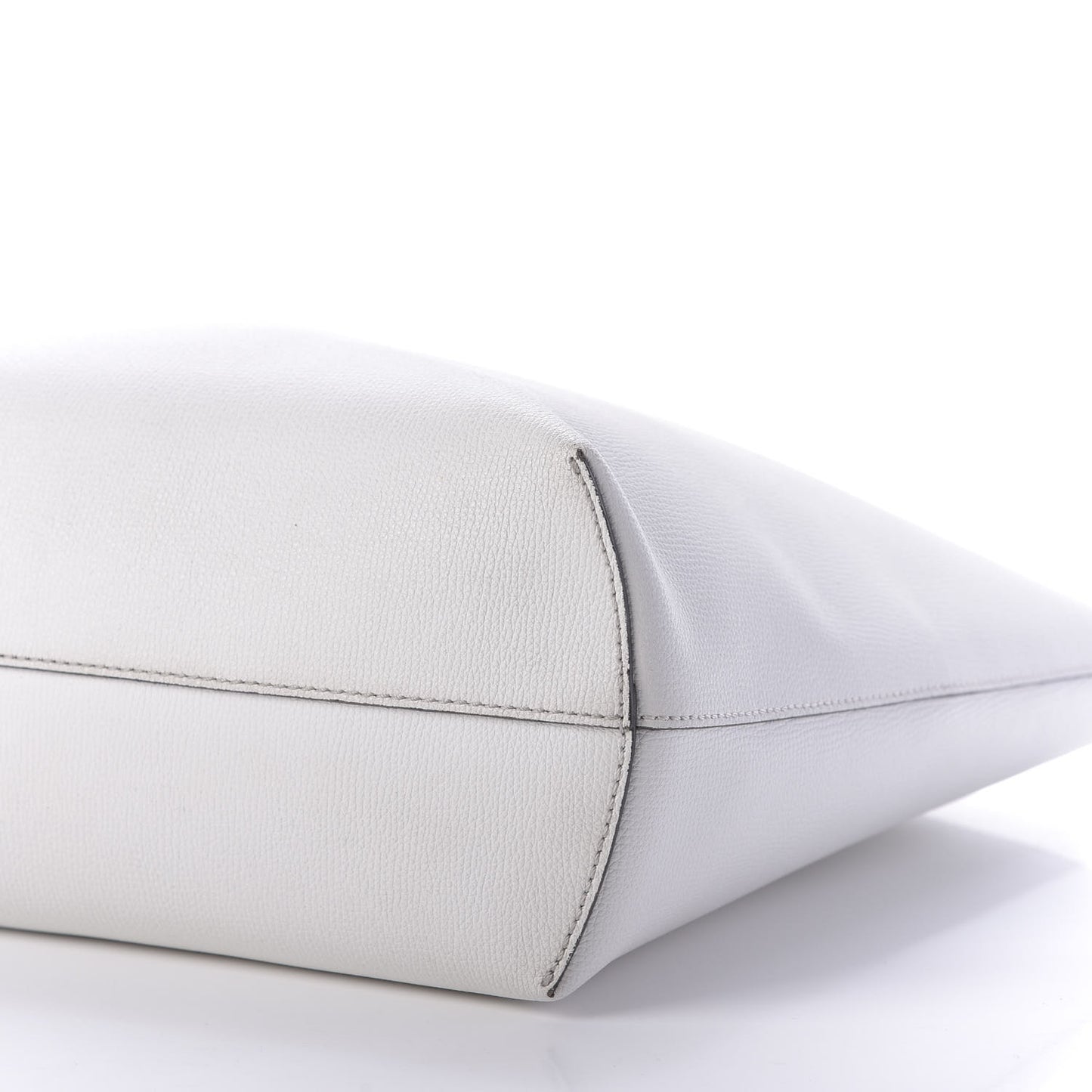 Vitello Vienna Enamel F is Fendi Shopping Tote White Taupe