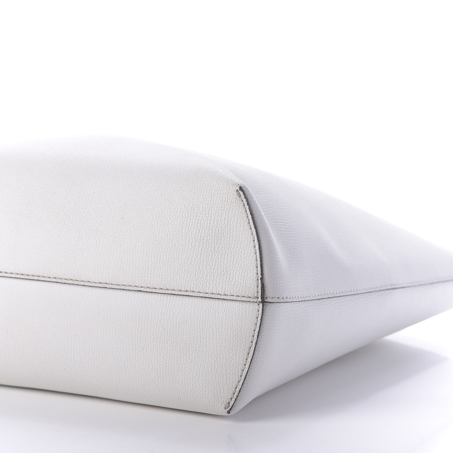 Fendi Vitello Vienna Enamel F is Fendi Shopping Tote White Taupe 7 of 10