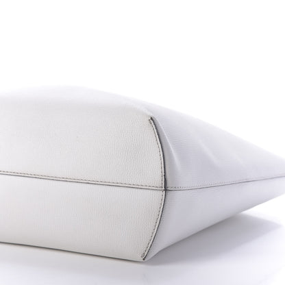 Fendi Vitello Vienna Enamel F is Fendi Shopping Tote White Taupe 7 of 10