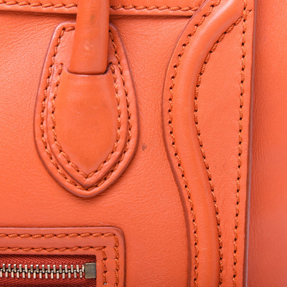 Celine Smooth Calfskin Nano Luggage Orange 16 of 20