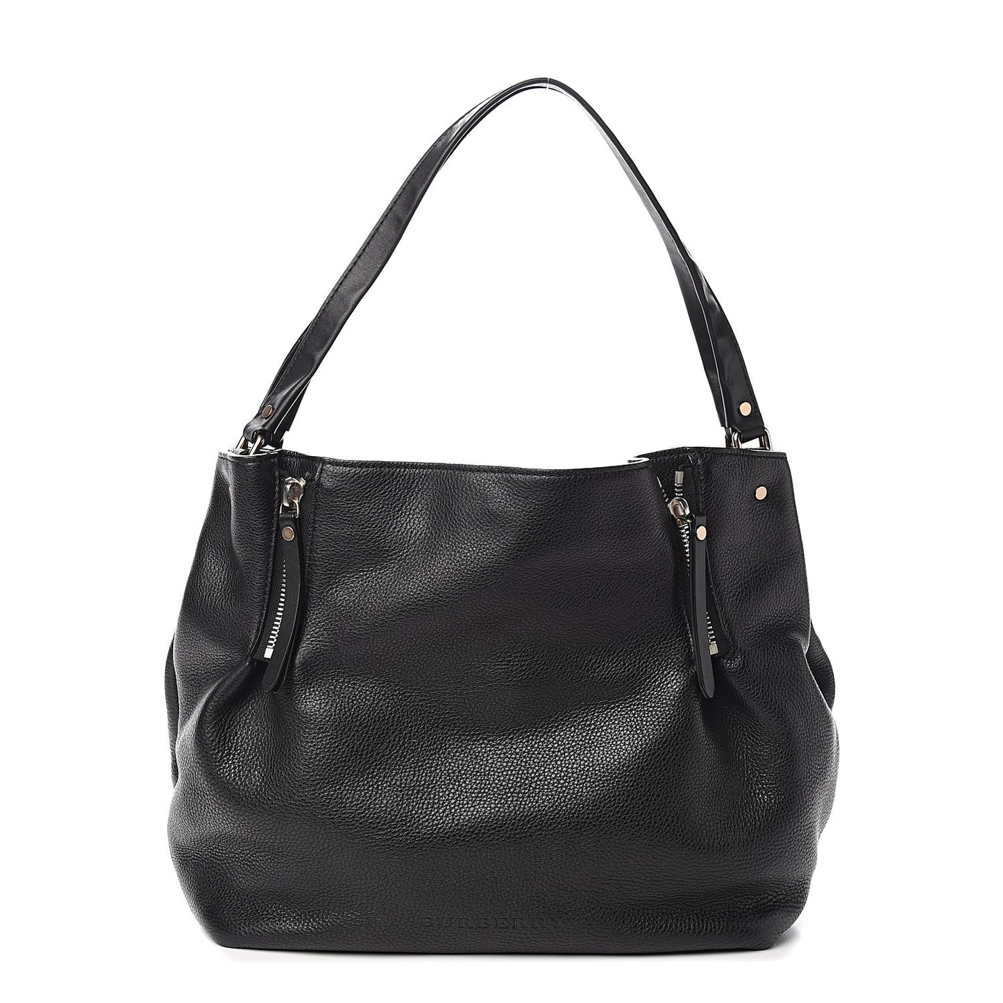 Grainy Calfskin House Check Medium Maidstone Black