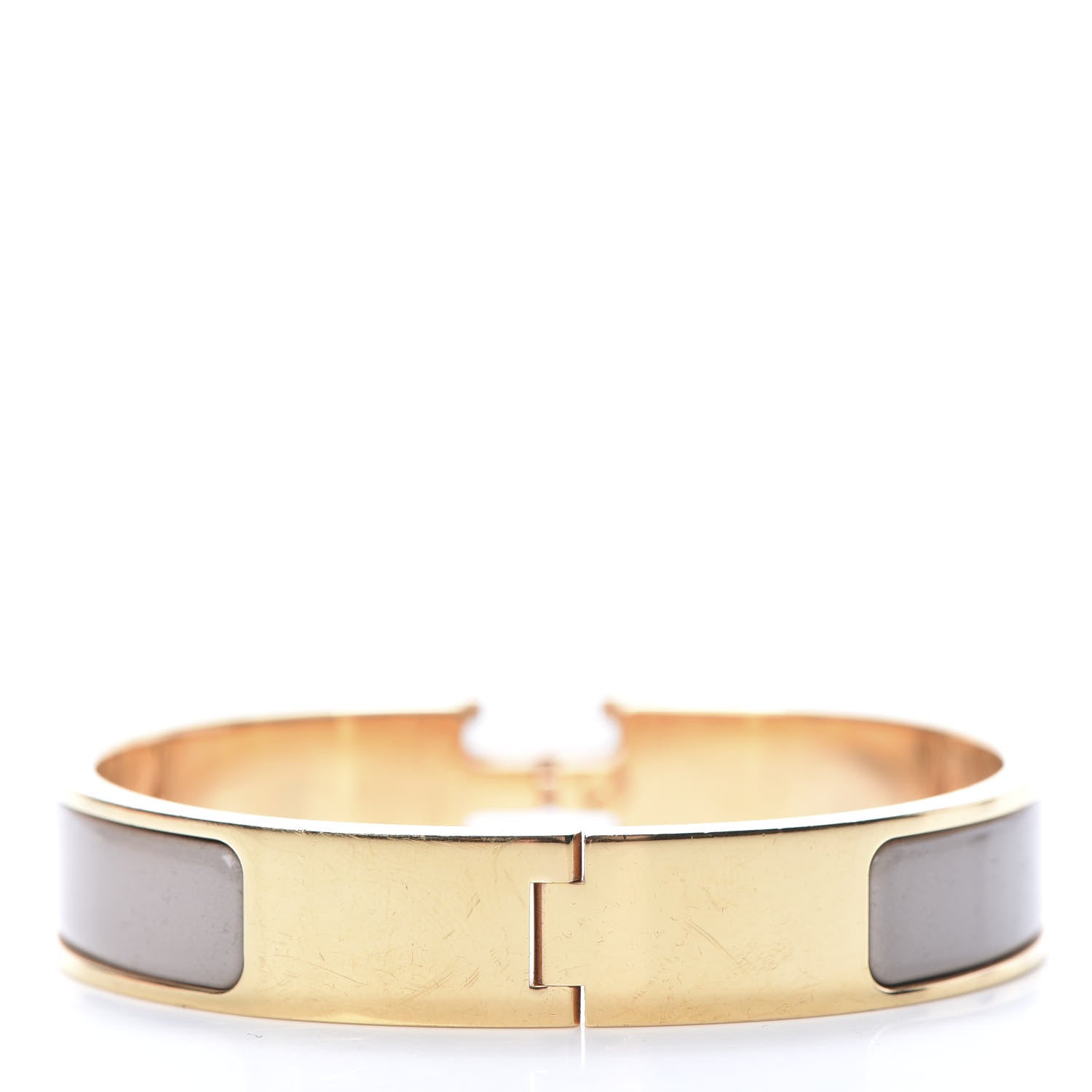 Hermes Enamel Narrow Clic Clac H Bracelet PM Marron Glace 3 of 6
