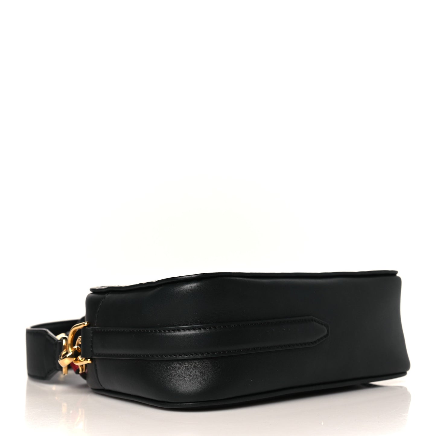 Vitello Century F is Fendi Bi-Color FF 1974 Embossed Camera Case Maya Black