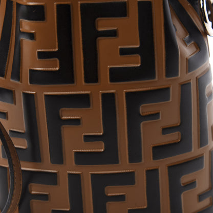 Fendi Vitello Liberty F is Fendi FF Embossed Mini Mon Tresor Bucket Bag Tobacco Black 10 of 10