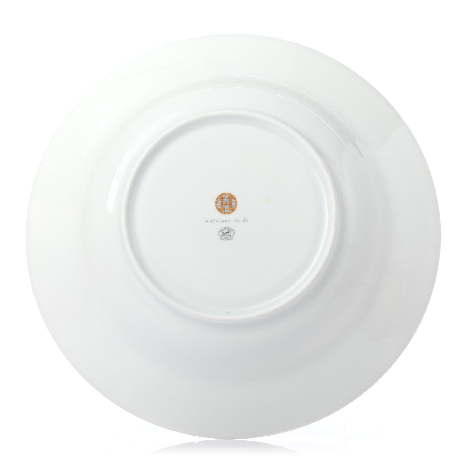 Hermes Porcelain Mosaique Au 24 Round Deep Platter Gold 2 of 4