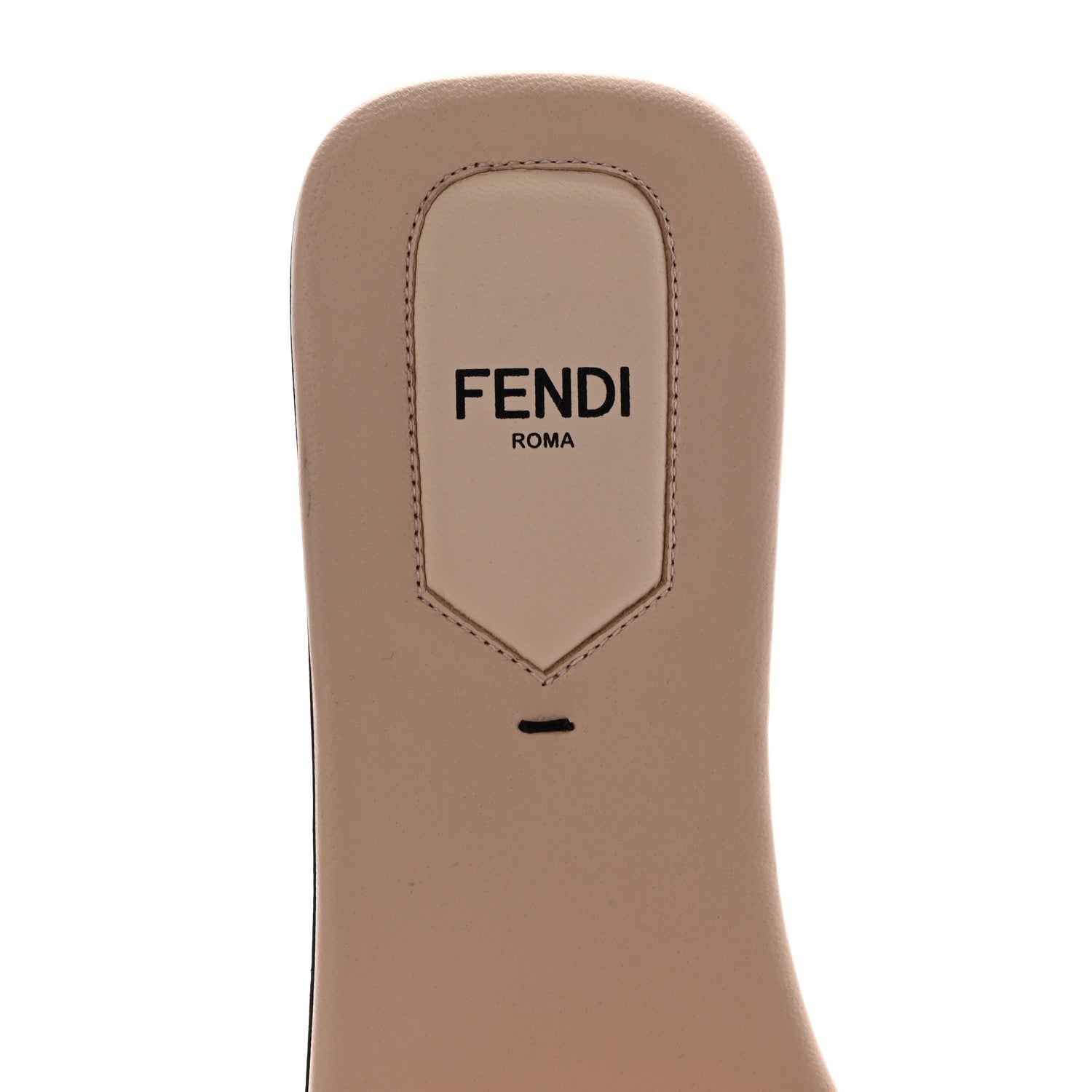 Fendi Metallic Vitello Lurex Studded Slide Sandals 37.5 Silver 5 of 8