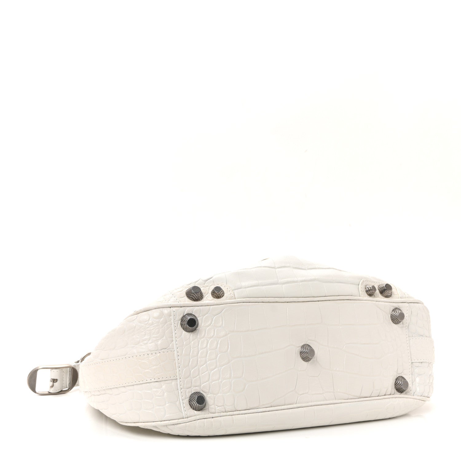 Balenciaga Extra Supple Calfskin Crocodile Embossed Medium Le