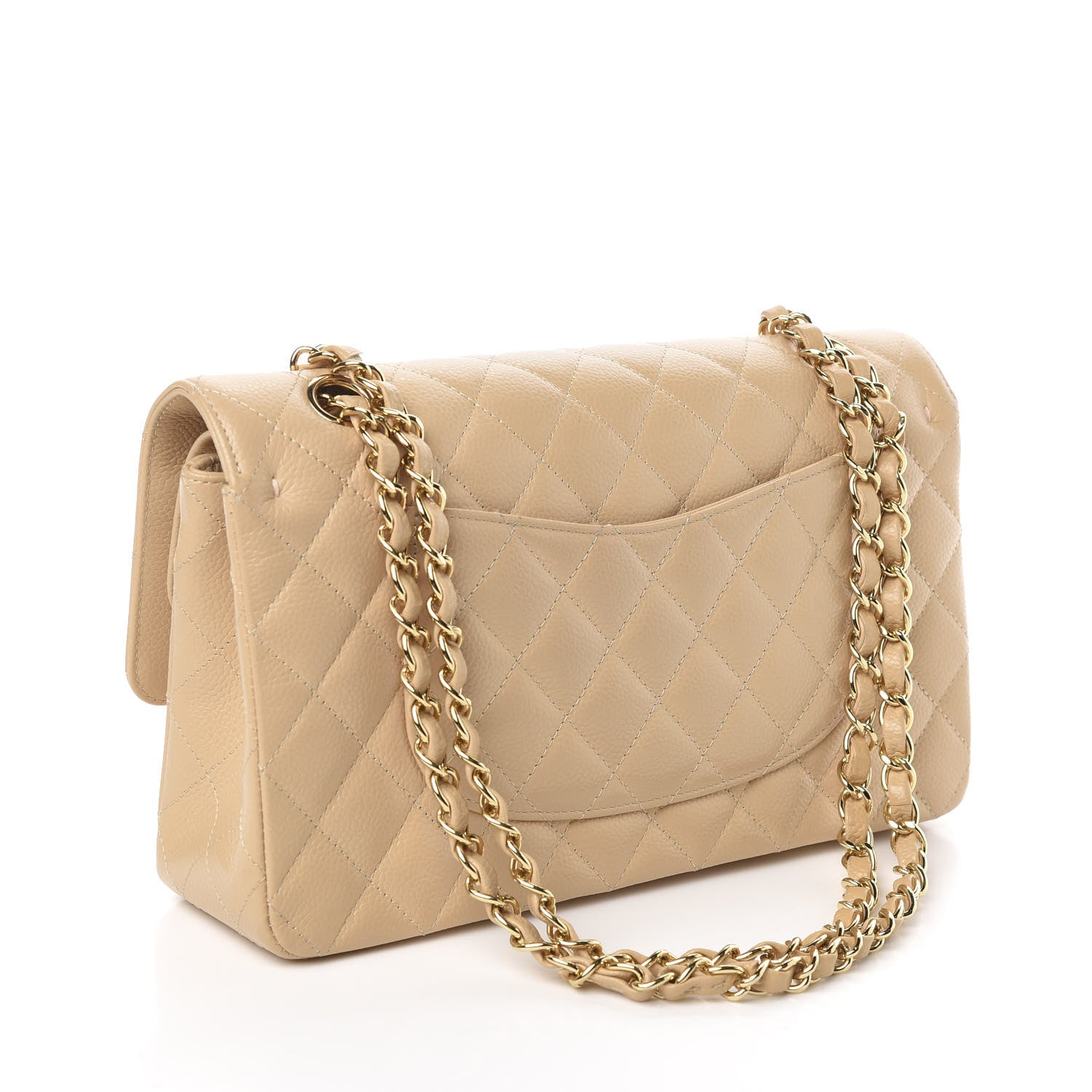 Chanel Caviar Quilted Medium Double Flap Beige 3 of 11
