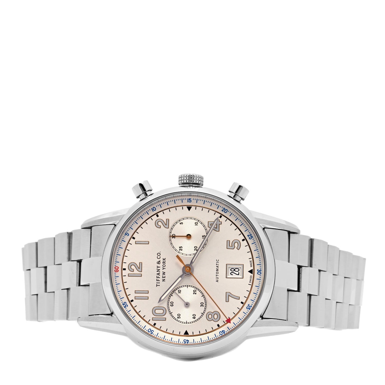 Tiffany Stainless Steel 42mm CT60 Chronograph Automatic Watch 2 of 5