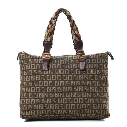 Fendi Zucchino Braided Roll Tote Multicolor 1 of 21