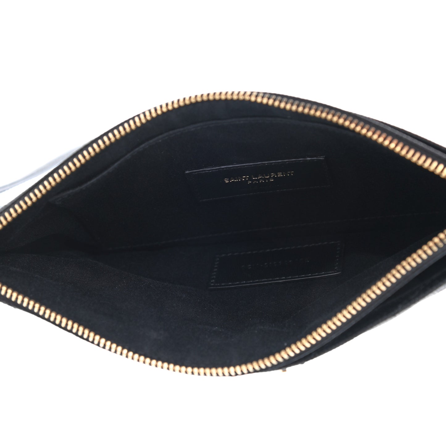 Grain De Poudre Chevron Monogram Large Bill Pouch Black