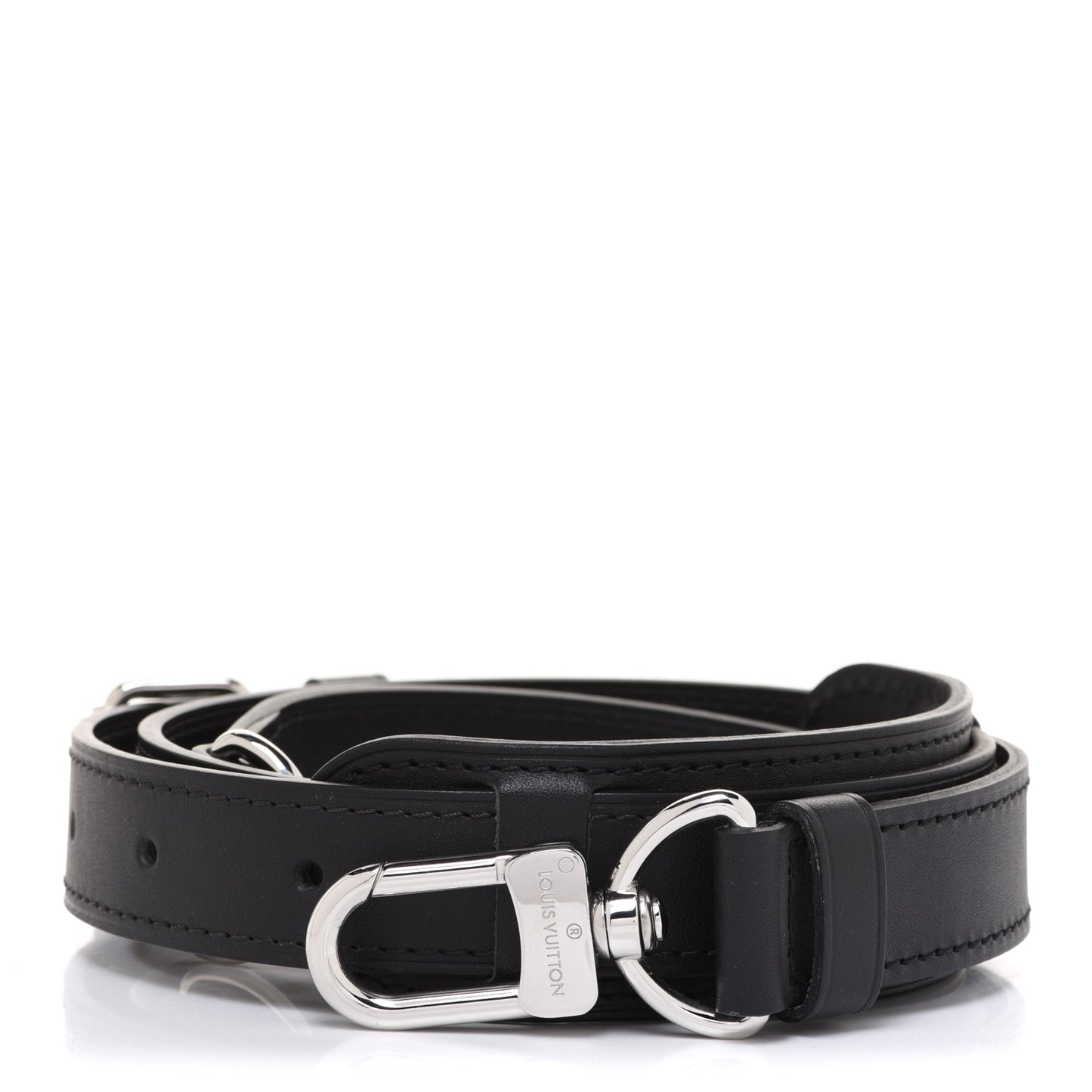 Calfskin Adjustable Keepall Bandouliere Shoulder Strap Black