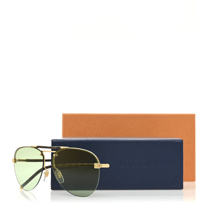 Louis Vuitton Metal Monogram Clockwise Sunglasses Z1108W Green 8 of 8