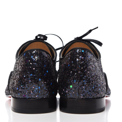 Christian Louboutin Glitter Fred Oxfords 38.5 Black 7 of 10