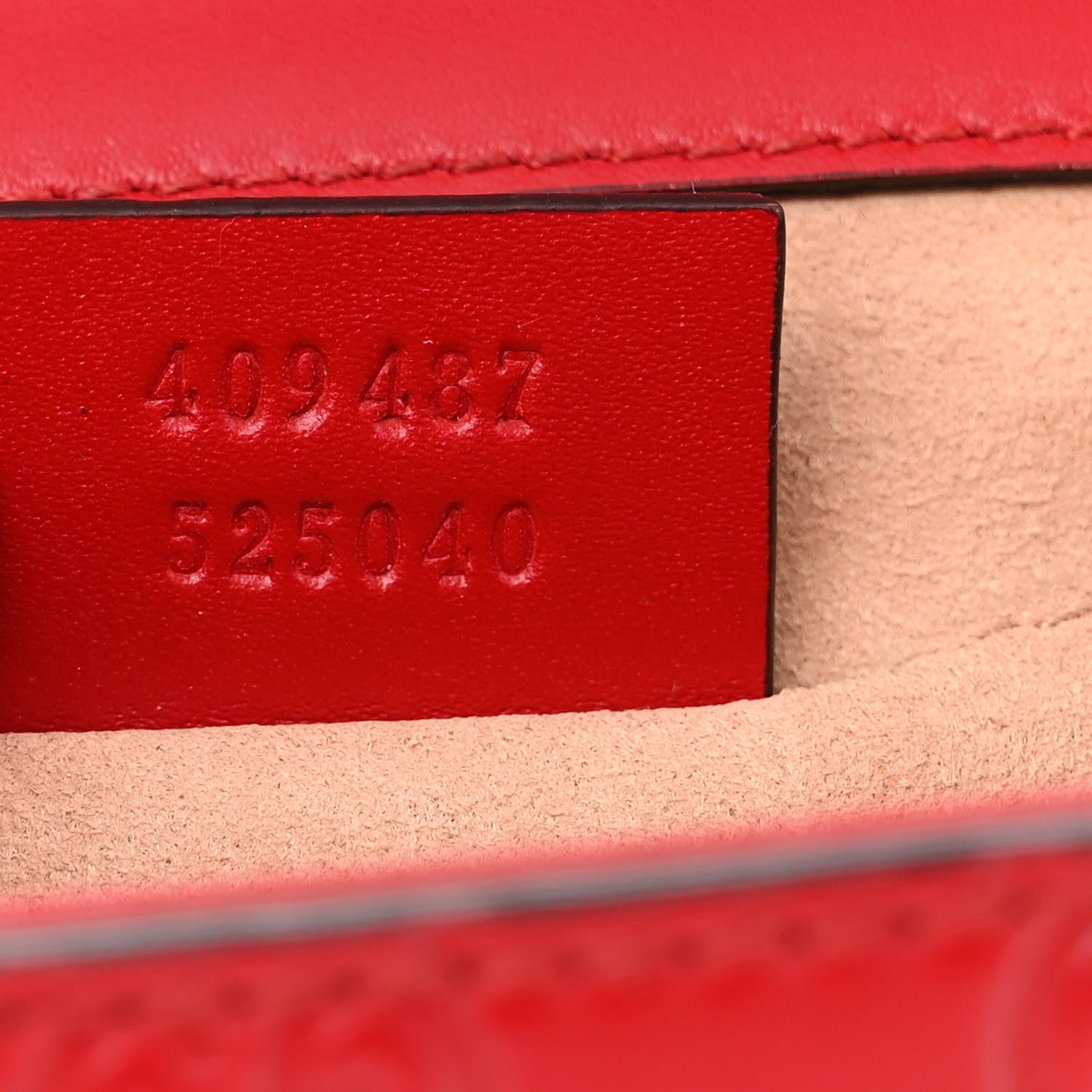 Gucci Guccissima Small Padlock Shoulder Bag Hibiscus Red 7 of 12