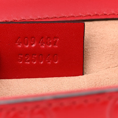 Gucci Guccissima Small Padlock Shoulder Bag Hibiscus Red 7 of 12