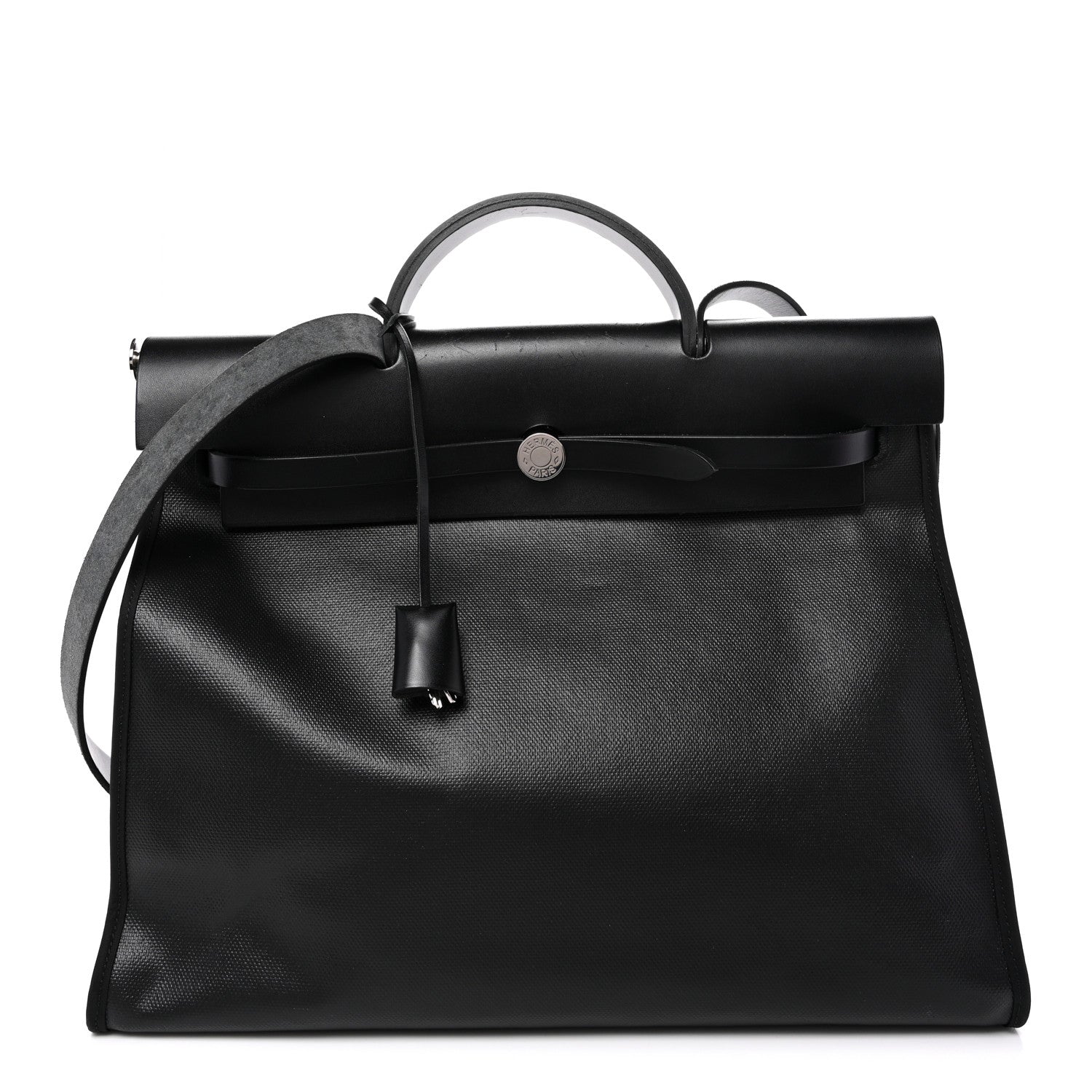 Hermes Toile H Berline Vache Hunter Herbag Zip 39 MM Black Ecru 1 of 11