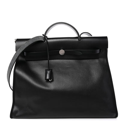 Hermes Toile H Berline Vache Hunter Herbag Zip 39 MM Black Ecru 1 of 11