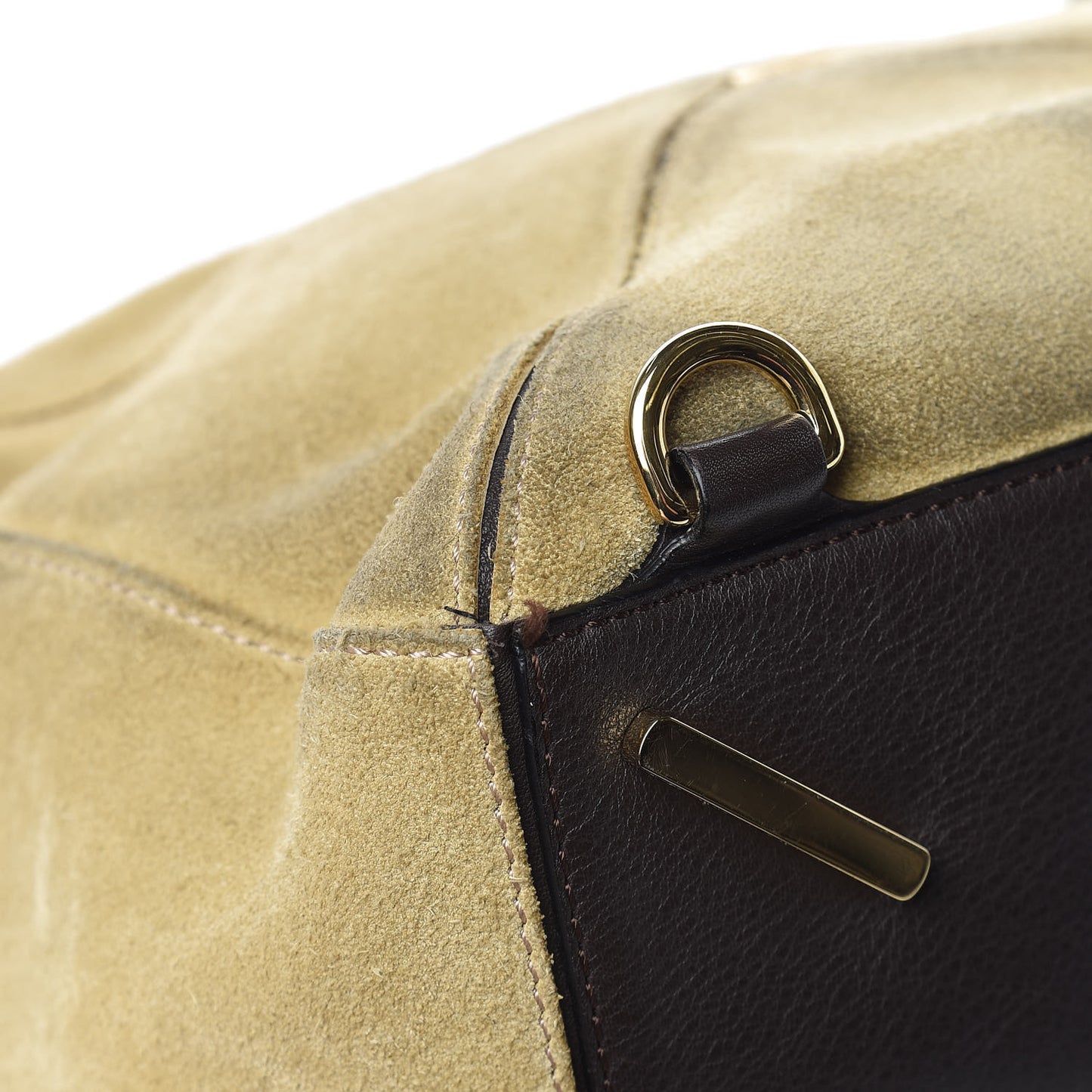 Suede Medium Puzzle Bag Gold