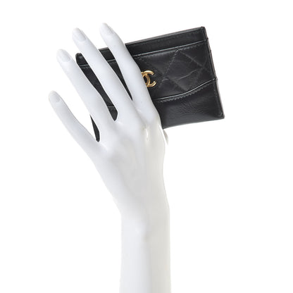 Chanel Aged Calfskin Quilted Gabrielle Card Holder Black 2 of 9